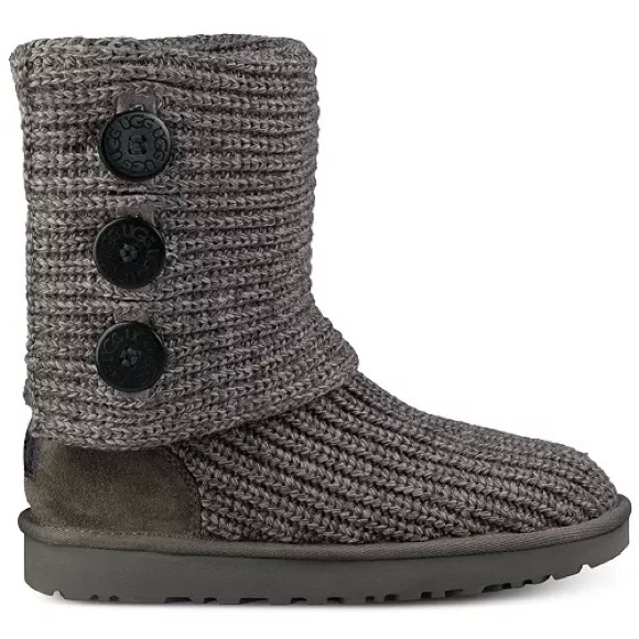 Grey Knit Uggs - Picture 1 of 5